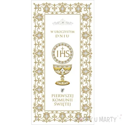 pamiatka i komunia sw hostia w ramce pol maki 21x10 5cm