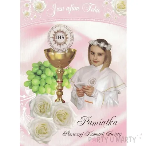 pamiatka i komunia sw z dziewczynka kemis 22x15 cm