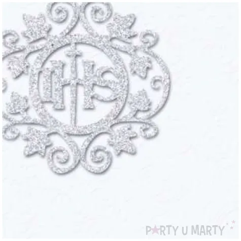 pamiatka komunia swieta ihs ornament biala paw 15 4 x 15 4 cm