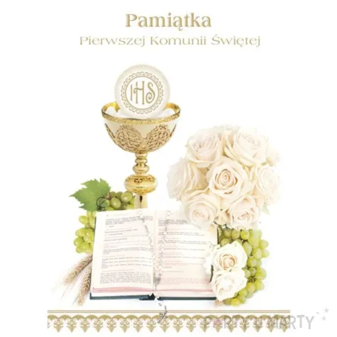 pamiatka komunia swieta kielich i ksiazeczka przestrzenna pol maki 14x19cm