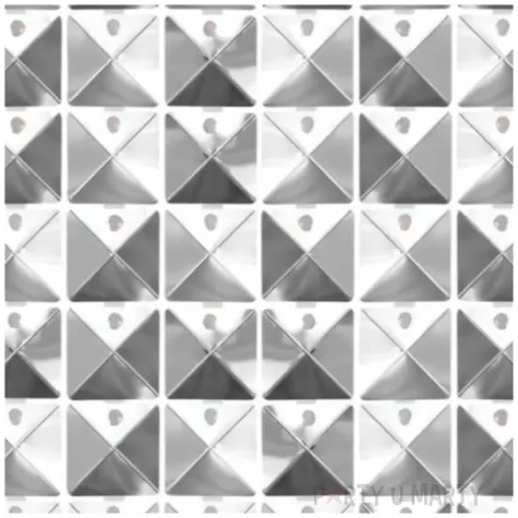panel dekoracyjny 3d przezroczyste tlo zaczep srebrny godan 30x30 cm