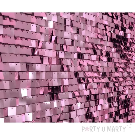 panel dekoracyjny cekinowy czarne tlo rozowy godan 30x30 cm