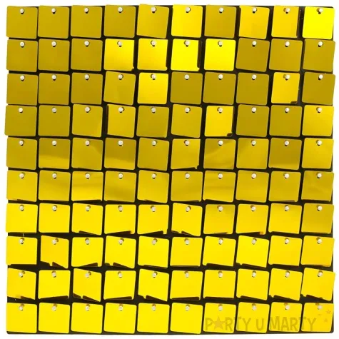 panel dekoracyjny cekinowy czarne tlo zloty godan 30x30 cm