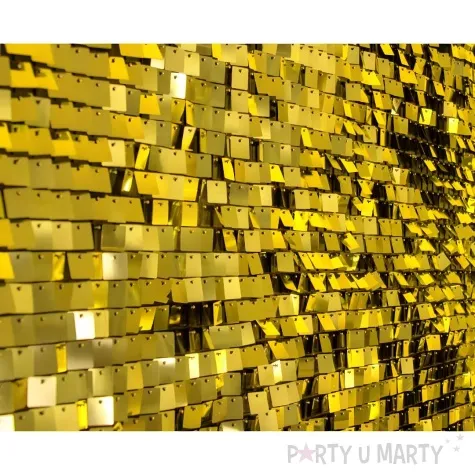 panel dekoracyjny cekinowy czarne tlo zloty godan 30x30 cm