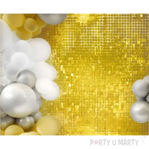 panel dekoracyjny cekinowy czarne tlo zloty godan 30x30 cm