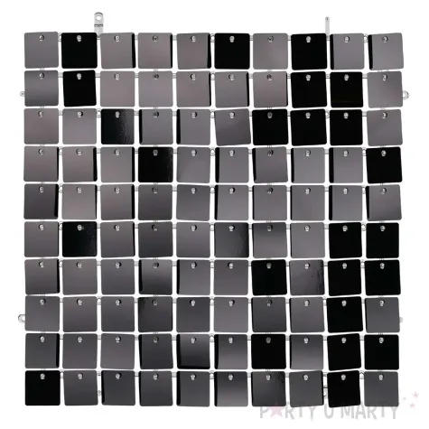 panel dekoracyjny cekinowy czarny partydeco 30 x 30 cm