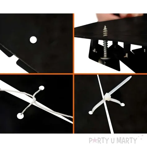 panel dekoracyjny cekinowy holo czarne tlo zloty godan 30x30 cm