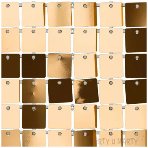 panel dekoracyjny cekinowy miedziany partydeco 30 x 30 cm