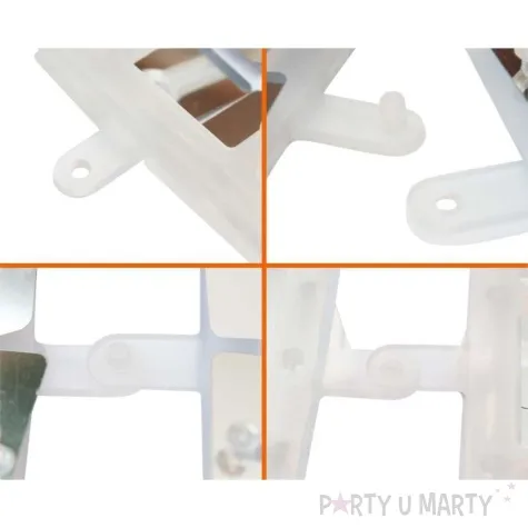 panel dekoracyjny cekinowy przezroczyste tlo rozowy godan 30x30 cm