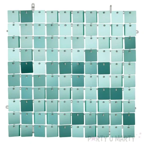 panel dekoracyjny cekinowy turkusowy partydeco 30 x 30 cm