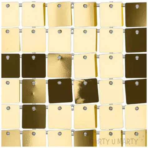 panel dekoracyjny cekinowy zloty partydeco 30 x 30 cm