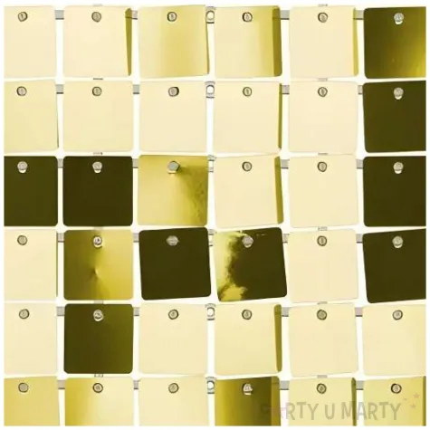 panel dekoracyjny cekinowy zloty zimny partydeco 30 x 30 cm