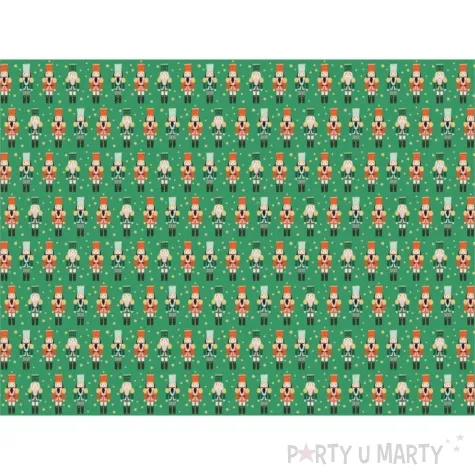 papier do pakowania dziadek do orzechow zielony partydeco 70x200 cm