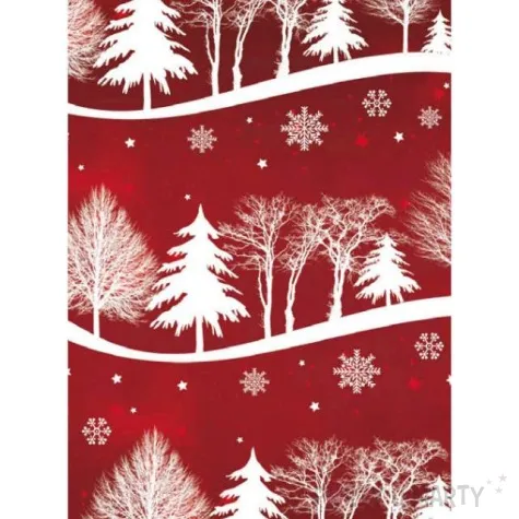 papier do pakowania swiateczne choinki maki 70x200 cm