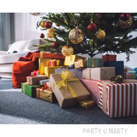 papier do pakowania swiateczne choinki maki 70x200 cm