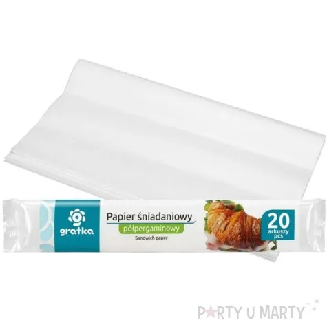 papier sniadaniowy gratka bialy ravi 23x33 cm 20szt