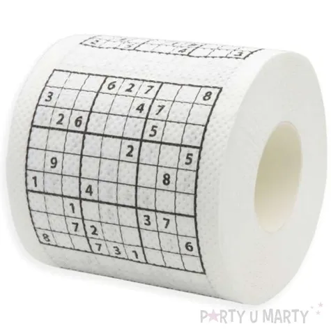 papier toaletowy sudoku bialo czarny partypal