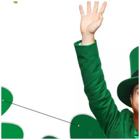 papierowa dekoracja baner koniczynki zielone sw patryk do pubu lub baru 2 5m