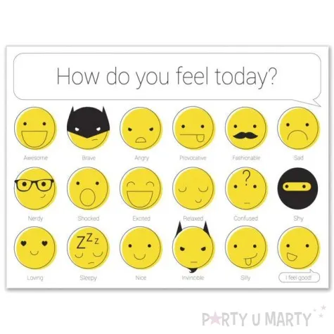 papierowa podkladka emotki paw 40x29 24 szt