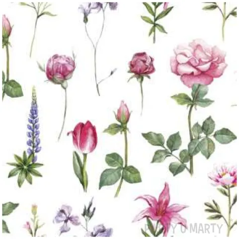 papierowa podkladka kwiaty paw 40x29 24 szt