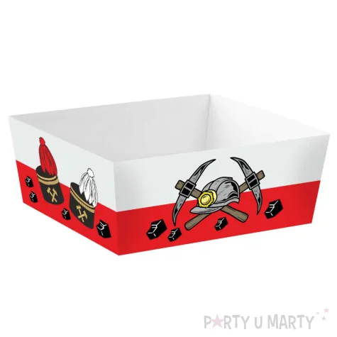 papierowe pudelka na chipsy i przekaski barborka do szkoly przedszkola dzien gornika x4