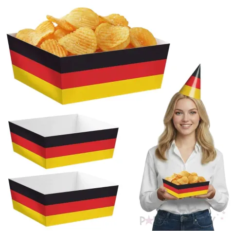 papierowe pudelka na chipsy i przekaski panstwa swiata niemcy flaga na mecz dzien jezykow x4