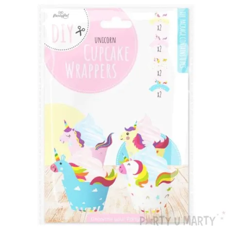 papilotki do muffinek jednorozec teczowy partypal 8 szt