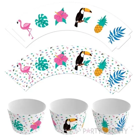 papilotki na muffinki aloha party congee 6 szt