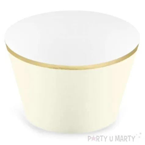 papilotki na muffinki classic kremowy jasny 6 szt