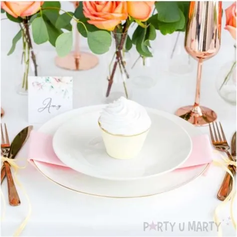 papilotki na muffinki classic kremowy jasny 6 szt