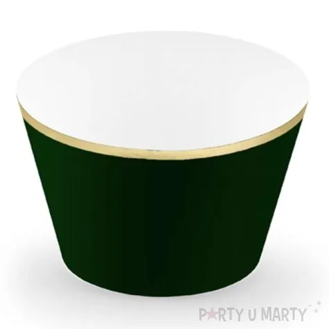 papilotki na muffinki classic zielony butelkowy 6 szt