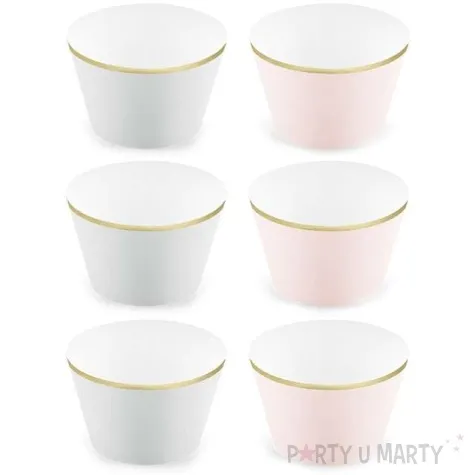 papilotki na muffinki elegant bliss zloty pasek 6 szt