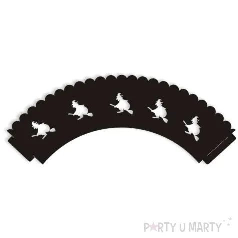 papilotki na muffinki halloween czarownice 6 szt