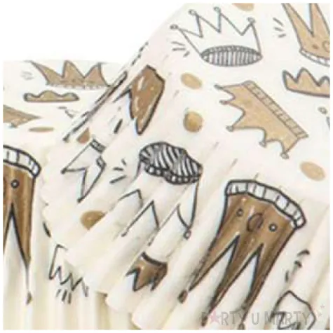 papilotki na muffinki korony zlote mix decora 36 szt