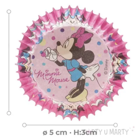 papilotki na muffinki myszka minnie dekora 25 szt