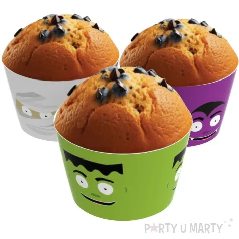 papilotki na muffinki potworki halloween mix congee 6 szt