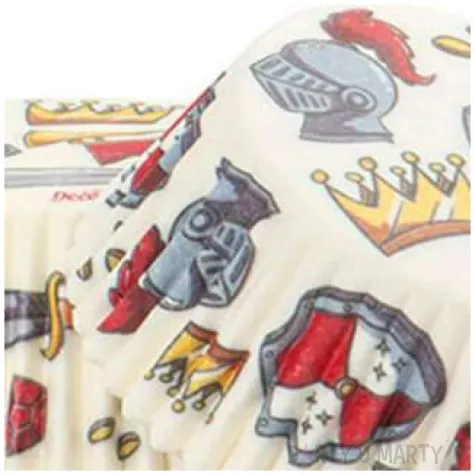 papilotki na muffinki rycerskie symbole mix decora 36 szt