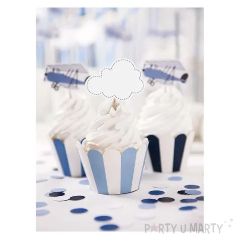 papilotki na muffinki samolocik 6 szt