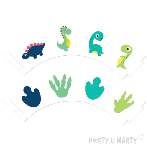 papilotki na muffinki wesole dinozaury congee 6 szt