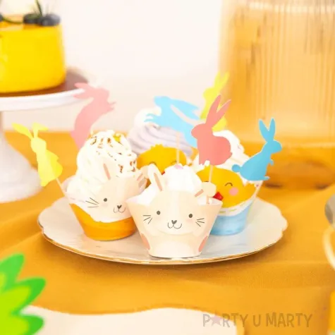 papilotki na muffinki wielkanoc zajaczki i kurczaki partypal 4 szt