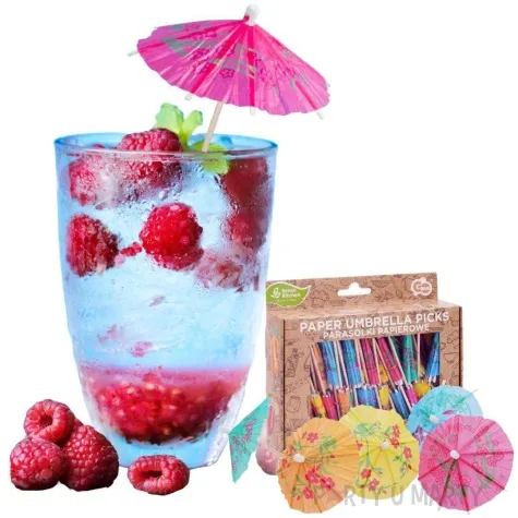 parasolki papierowe hawajskie kwiaty mix godan 100 szt