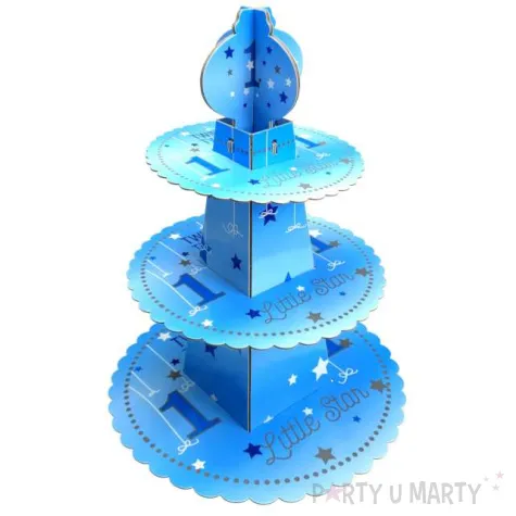 patera papierowa 1 urodziny little star niebieska jix