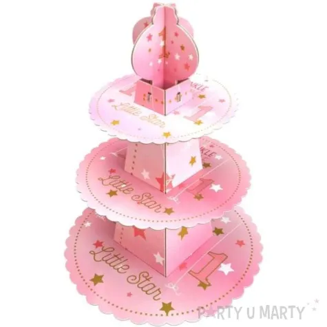 patera papierowa 1 urodziny little star rozowa jix