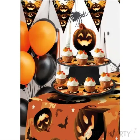 patera papierowa dynie i czarownica halloween guirca 40 cm