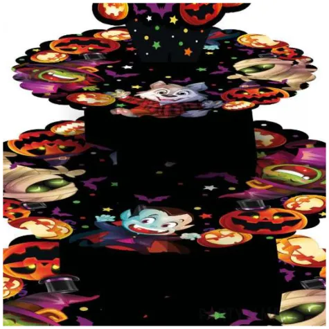 patera papierowa happy halloween trzypoziomowa guirca 40 cm