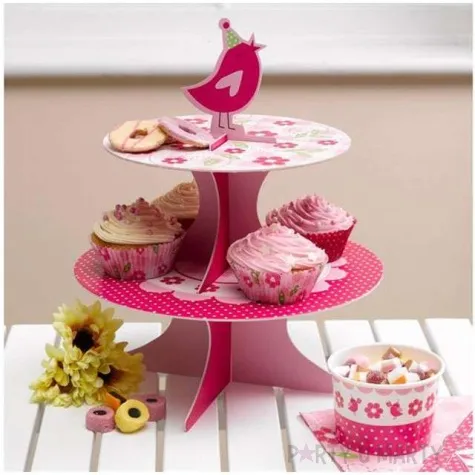 patera papierowa little bird rozowa neviti 28 cm