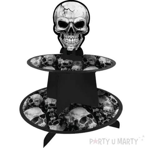 patera papierowa straszna czaszka dwupoziomowa guirca 40 cm