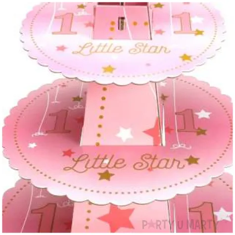 patera papierowa twinkle twinkle 1 urodziny rozowa jix