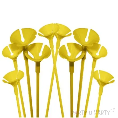 patyczki do balonow standard zolty folat 40 cm 10 szt