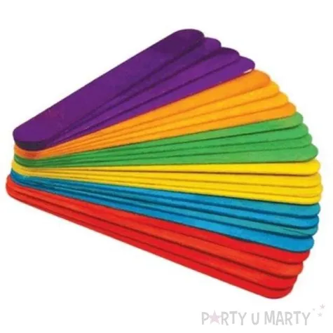 patyczki drewniane do lodow dlugie mix aliga 114 mm 60 szt